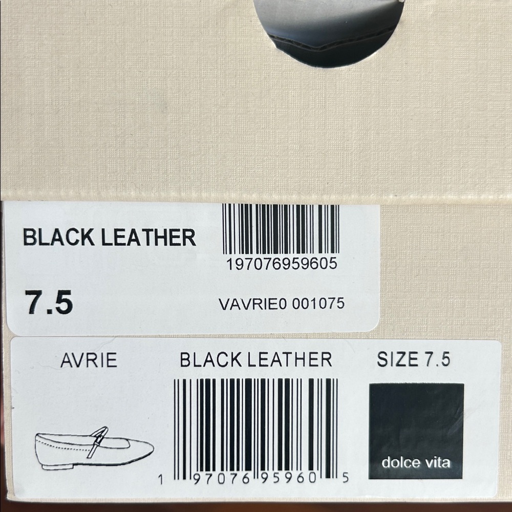 Dolce Vita Black Mary Jane Flats - Picture 2 of 2